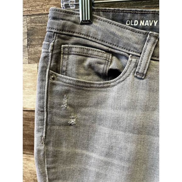 Old Navy Women's Boyfriend Straight Jeans Gray Medium Wash Size 4 - Picture 4 of 14